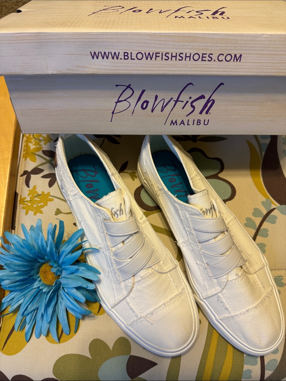Blowfish White Slip-On Sneakers
